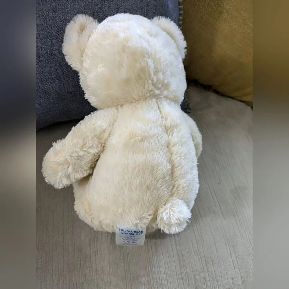 Build a bear créeme beige white teddy bear